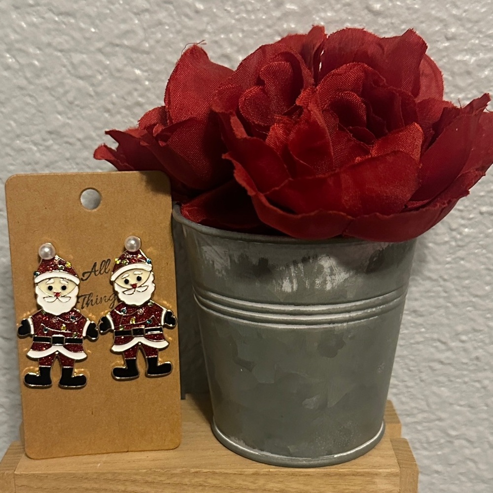 Festive Santa Earrings - Picture 3 of 3